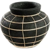 Image de Bazar Bizar - Vase Belly noir/naturel - D.29xH.23 cm OS