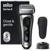 Image de Braun Series 8 8517s Rasoir Électrique Pour Homme, 4 Éléments De Rasage, Tondeuse De Précision Intégrée, Base De Recharge, Étanche, 60 Min D’Autonomie, Fabriqué En Allemagne, Argent