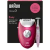 Image de Braun Silk-épil 3, Épilateur Filaire, Épilation Pour Une Peau Douce Pendant Des Semaines, Avec Tondeuse Pour Le Maillot, 3-202, Framboise