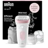 Image de Braun Silk·épil 7 SE7-060 Épilateur Wet & Dry avec 40 pinces, SmartLight, rechargeable, pour peaux sensibles, avec tête de rasoir, capuchon de tondeuse et brosse de nettoyage   Épilation pour jambes