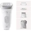Image de Braun Silk-épil 7 Épilateur Femme Épilateur Électrique Femme Avec Grande Tête Pour Une Épilation Simple, Wet & Dry, Peau Lisse Longue 7-041, Blanc/Argent