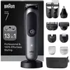 Image de Tondeuse multi usages BRAUN AIO7560, 14 hauteurs de coupe, précision 0,5 mm, autonomie 120 mn
