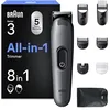Image de Braun Tondeuse Electrique Homme, Tout-en-Un Series 3 AIO3540, 3-en-1, Grise