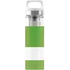 Image de Sigg Hot & Cold Glass, Gourde en Verre avec Isolation Double paroi et Protection en Silicone, 0, 4 L, sans BPA, Verte Gourde en Verre avec Isolation Verte