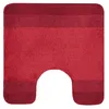 Image de Spirella - Tapis de WC Polyester Balance - Antidérapant - 55 x 55 cm - Rouge - Lavable en Machine à 40°C - 90% Polyester - 10% Acrylique - Confort et Sécurité