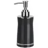Image de Spirella Distributeur de Savon Liquide  Sydney  Acrylique Distributeur de Lotion avec doseur en Acier Inoxydable Capacité 200 ML (ØxH): 7 x 18,5 cm - Noir