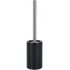 Image de Spirella Brosse WC Porte-Balai Toilette Pot à Balai  Tube  Ensemble WC à Poser en Céramique et Acier Inoxydable Noir