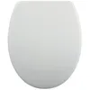 Image de Spirella Sanitop-Wingenroth Abattant de WC Ovale avec Fonction de libération Rapide et Fermeture en Douceur Lunette de Toilette antibactérienne en Duroplast et Amovible en Acier Inoxydable Blanc
