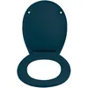 Image de Spirella - Abattant WC Thermo Dur Neela - Charnières en ABS Chromé - Couvercle WC avec Frein de Chute - Fermeture Slow-Close - 44 x 37 x 3 cm - Pétrole Mat