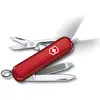 Image de Victorinox Signature Lite Petit Couteau de Poche Suisse, Léger, Multitool, 7 Fonctions, Led, Stylo, Rouge