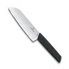 Image de Victorinox Swiss Modern Couteau Santoku, Lame Alvéolée 17 cm, Noir