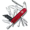 Image de Victorinox Cyber Tool M, Couteau de Poche Suisse, Léger, Multitool, 32 Fonctions, Lame, Bits, Tire Bouchon, Rouge Transparent