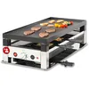 Image de Solis Table Grill 791 5 en 1 Appareil à raclette pour 8 personnes   Raclette + grill de table + wok + grill à pizza + crêpes   Barbecue électrique   1400 W   Acier inoxydable