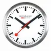Image de Mondaine - Horloge Murale A995.Clock.16SBB 40 cm - Horloge Officielle des chemins de Fer suisses - Boîtier en Aluminium Rouge - Horloges murales résistantes à la poussière, Blanc, Bracelet