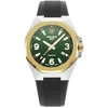 Image de swiss alpine military 7005.1 Montre à Quartz analogique pour Homme en Silicone, Bic-doré/Noir/Vert - 1844sam, Bracelet