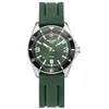 Image de swiss alpine military Montre analogique à quartz 7034.1 en silicone pour homme, Acier/vert/vert-sw - 1838sam