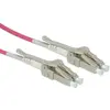 Image de ROLINE Cordon fibre optique LC/LC | câble FO | câble patch OM4 Duplex Low Loss en violet | 2 m