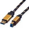 Image de ROLINE GOLD Câble USB 3.0, type A - B, M/M, 0,8m