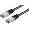 Image de ROLINE Cordon LAN Cat 5e | Câble réseau FTP Ethernet avec connecteur RJ45 | noir 2,0 m