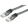 Image de ROLINE Cordon LAN Cat 5e | Câble réseau UTP Ethernet avec connecteur RJ45 | noir 1 m