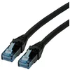 Image de ROLINE Cordon LAN Cat 6A Component Level | Câble réseau UTP Ethernet avec connecteur RJ45 | noir 0,5 m