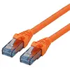 Image de ROLINE Cordon LAN Cat 6A Component Level | Câble réseau UTP Ethernet avec connecteur RJ45 | orange 20 m