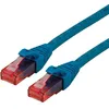 Image de ROLINE Cordon LAN Cat 6 Component Level Câble réseau UTP Ethernet avec connecteur RJ45 bleu 0,5 m