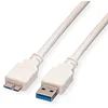 Image de Value Câble USB 3.2 Gen 1, A ST - Micro B ST, blanc, 2 m