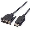 Image de ROLINE Câble DisplayPort DP ST - DVI ST, noir, 1,5 m