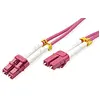 Image de Value Cordon fibre optique LC-LC - câble FO - câble patch OM4 Duplex en violet -2 m