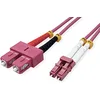 Image de Value Câble fibre optique 50/125µm OM4, LC/SC, violet, 2 m