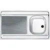 Image de EVIER INOX MONOBLOC A POSER 80-60 1 CUVE - 1 EGOUTTOIR 18 AVEC CADRE