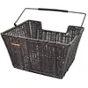 Image de Pletscher Easy-Fix Panier à provisions en rotin pour vélo Marron foncé 330 x 250 x 220 mm