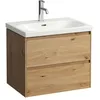 Image de LAUFEN Lani pour Meuble sous-lavabo Lua, 2 tiroirs, SoftClose, 635x515x445mm, H4035421122671, Couleur: Chêne Sauvage
