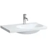 Image de Laufen Lua lavabo, 1 trou pour robinet, sans trop-plein, 750x460mm, tablette à gauche, H8170854001111, Couleur: Blanc avec LCC