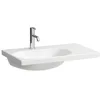 Image de Laufen Lua lavabo, 1 trou pour robinet, sans trop-plein, 750x460mm, tablette à droite, H8170864001111, Couleur: Blanc avec LCC