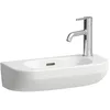 Image de Laufen Lua lave-mains, 1 trou de robinetterie à droite, vasque à gauche, avec trop-plein, 500x230mm, H8150824001061, Couleur: blanc