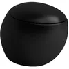 Image de Laufen Alessi one WC suspendu, chasse deau basse, sans rebord, 585x390, kit de montage inclus, H8209717160001, Couleur: noir mat