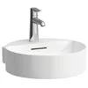 Image de Laufen VAL lavabo à poser, 1 trou pour robinet, avec trop-plein, 400x425mm, US. poncé, H8132817161041, Couleur: noir mat