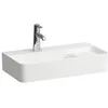 Image de Laufen VAL lavabo à poser COMPACT, 1 trou pour robinet, avec trop-plein, 600x315mm, zone semi-sèche à droite, US fermé, H8172857161041, Couleur: noir mat