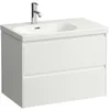 Image de LAUFEN Lani pour Meuble sous-lavabo Lua, 2 tiroirs, SoftClose, pour Tablette WC Droite, 750x515x445mm, H4035921122601, Couleur: Blanc Mat