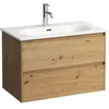 Image de LAUFEN Lua Set Lani Set Complet, lavabo avec Meuble sous-lavabo, 800x515x440mm, H8600872671041, Couleur: Chêne Sauvage