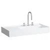Image de LAUFEN Kartell Lavabo, en Construction, étagère Gauche, 1 Trou pour Robinet, sans trop-Plein, 900x460, Coloris: Blanc avec LCC - H8103394001111