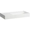Image de LAUFEN Kartell Lave-Mains, en Construction, Tablette à Gauche, sans Trou de Robinet, sans trop-Plein, 900x460, Coloris: Blanc avec LCC - H8103394001121