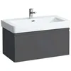 Image de LAUFEN Pro S Meuble sous-lavabo 1 tiroir, 1 tiroir intérieur, pour lavabo 813966, 1010x450x390, Coloris: Graphite - H4835520964801