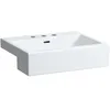 Image de LAUFEN Lavabo Living City Semi-encastré, avec trop-Plein, 3 Trous pour Robinet, 550x460, Blanc - H8134320001081
