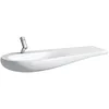 Image de Laufen Alessi one Lavabo, encastré, sans trou pour robinet, sans trop-plein, tablette droite, 1200x500, H8149734001091, Couleur: Blanc avec LCC