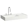 Image de Laufen Kartell lavabo, 3 trous pour robinets, sans trop-plein, tablette à droite, 900x460mm, H8103384001581, Couleur: Blanc avec LCC