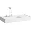 Image de LAUFEN Kartell Lave-Mains, 2 Trous pour Robinet, sans trop-Plein, Tablette Droite, 600x460, Coloris: Blanc avec LCC - H8103384008151