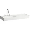 Image de LAUFEN Kartell Lave-Mains, en Construction, étagère Droite, 1 Trou pour Robinet, sans trop-Plein, 1200x460, Coloris: Noir Brillant - H8133320201111